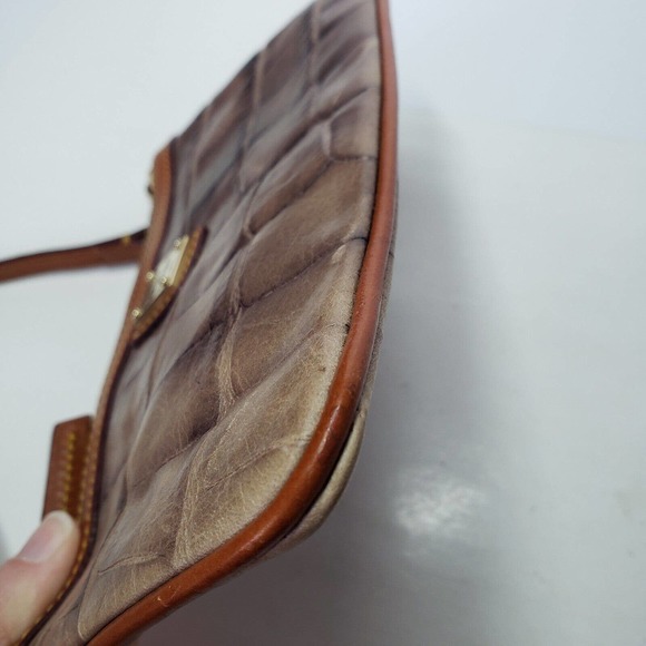 Dooney And Burke Wristlet Wallet Brown Clutch Pouch Leather Small Quality Logo - Picture 6 of 9